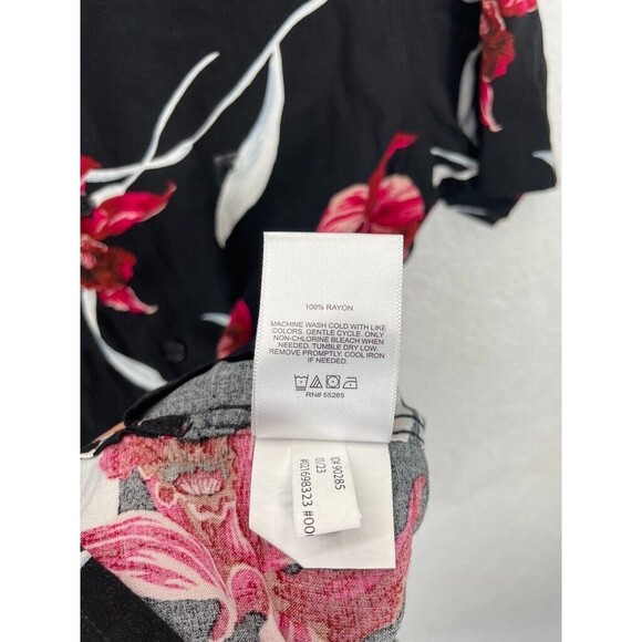 Express Floral Hawaiian Shirt Men’s Size XS Rayon Short Sleeve Button Up NWT - Picture 6 of 7